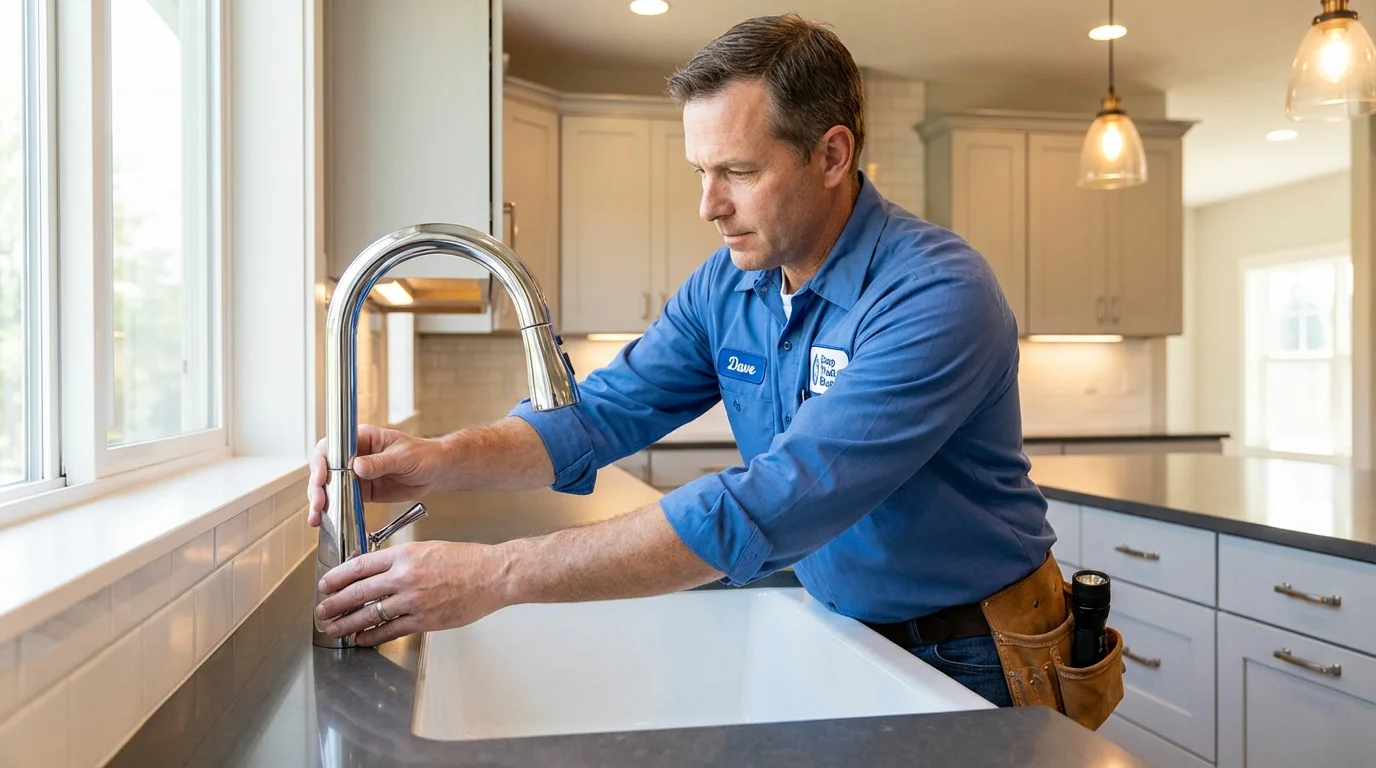 Kitchen faucet installation by Johns Plumbing LLC in Conyngham