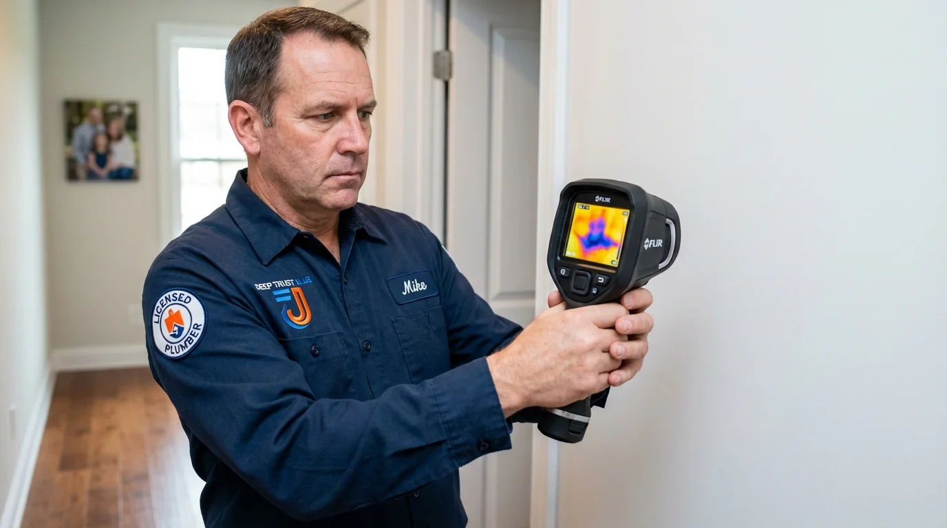 Thermal imaging leak detection by Johns Plumbing LLC in Conyngham